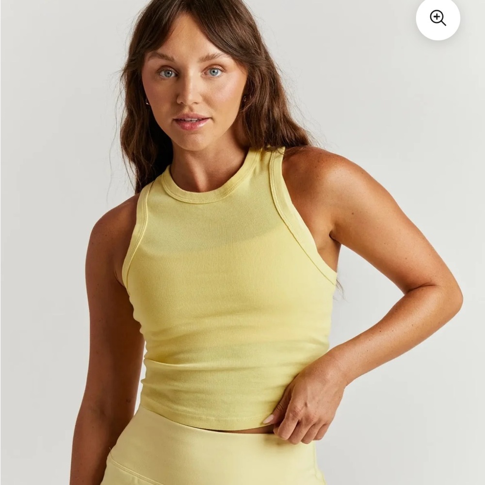 Year of Ours Yellow Racer Crop Top